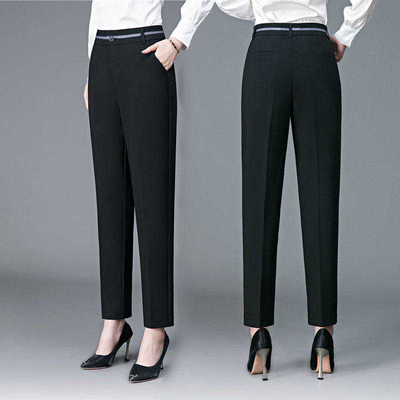 2026梦舒雅春新款专柜正品高腰显瘦直筒休闲裤女百搭烟管工装西裤