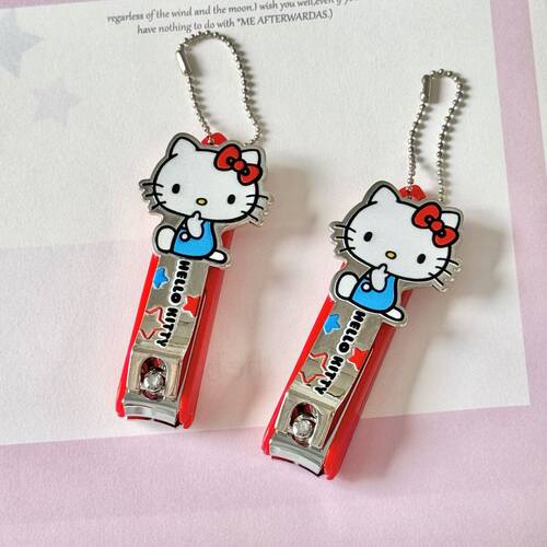 日本SHORPE可爱Kitty指甲剪女凯蒂猫防飞溅指甲剪刀单个学生专用
