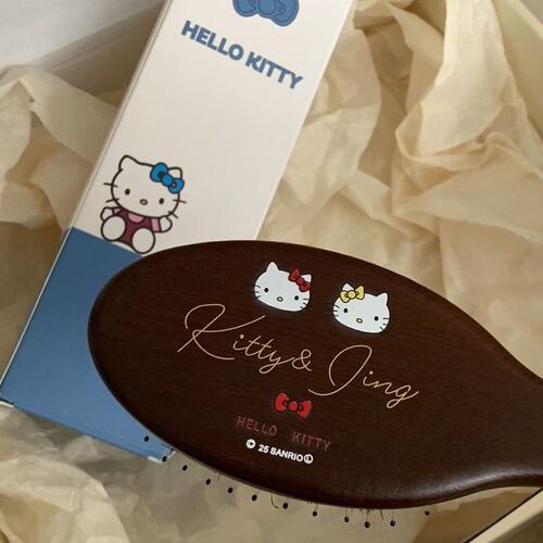 日本SHORPE约翰大师二代联名kitty网红梳子猪鬓毛气垫按摩梳蓬松