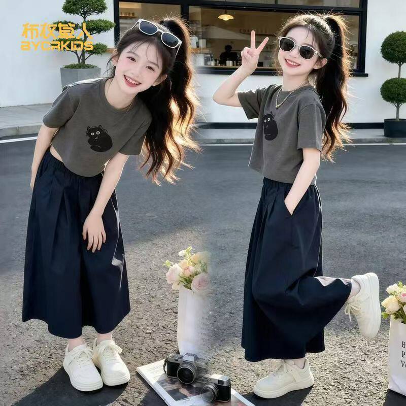 女童套装夏款2026新款纯棉时髦潮