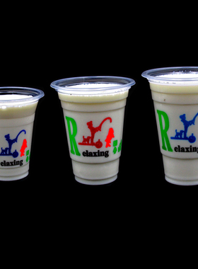 一次性奶茶杯彩印杯粥杯汤杯彩杯360ml450ml纸杯钓鱼值得一尝塑杯