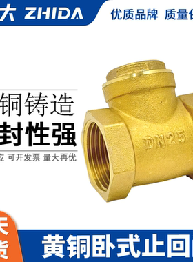 卧式止回阀 全铜单向阀 逆止阀 止回阀 4分6分1寸 DN50 65 80 100