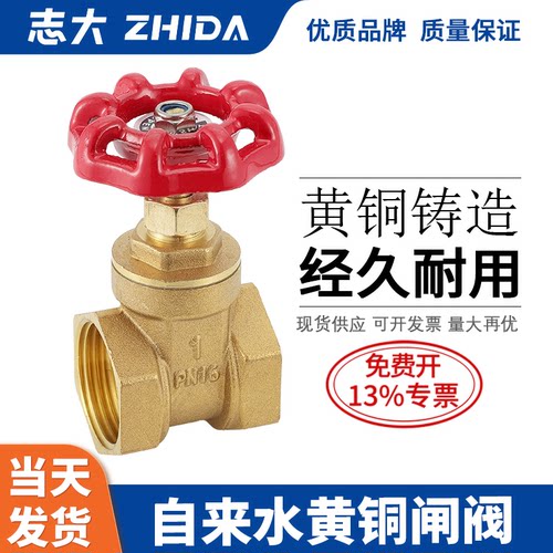 全铜内螺纹志大闸阀加厚