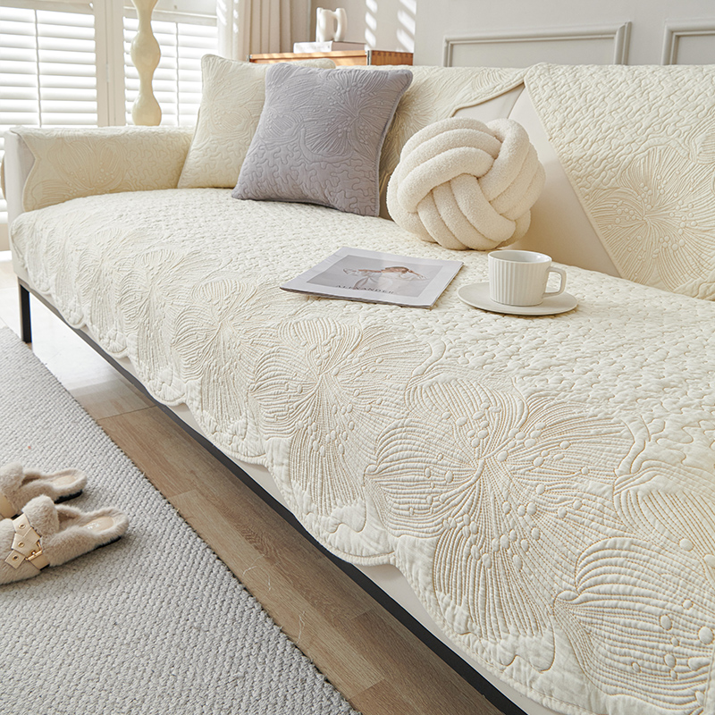 沙发垫全棉四季通用防滑纯棉布艺坐垫简约现代高档皮沙发套罩盖布