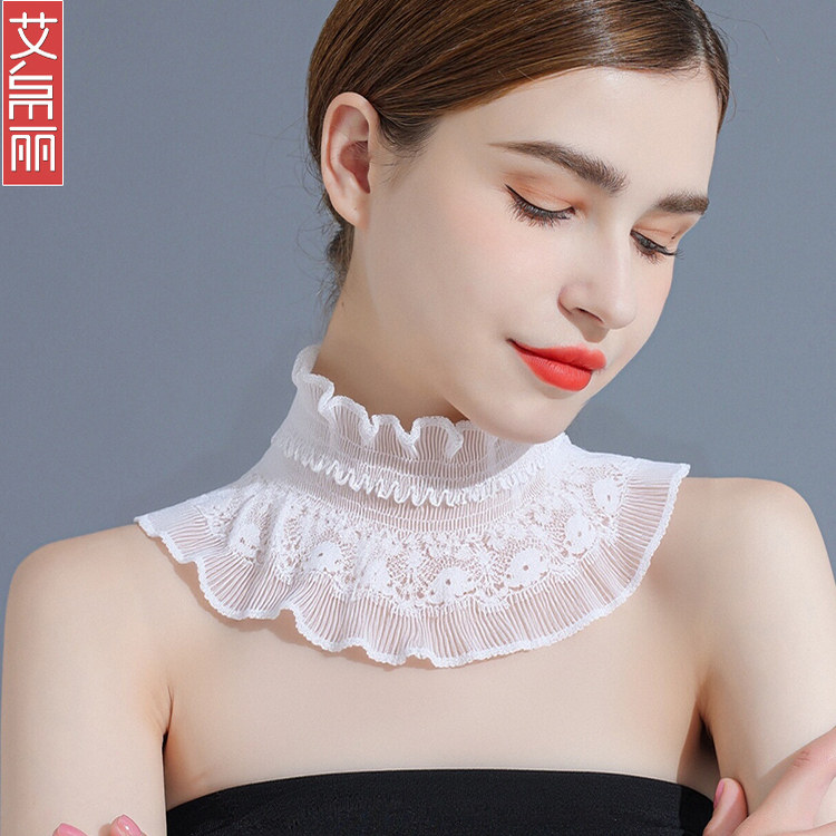 秋冬季围巾护颈脖套男女套头围脖防寒保暖蕾丝花边假领春夏防晒,服饰配件/皮带/帽子/围巾,假领,淘宝优惠券,粉丝福利购,淘宝优惠卷