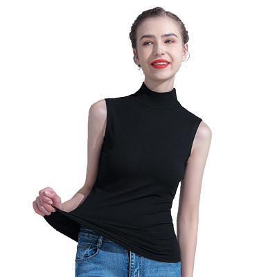 常规厚度T恤衫无袖弹力修身