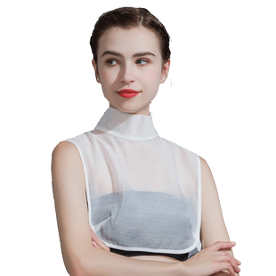 欧根纱假领子女配毛衣百搭假领半高领衬衫领多功能衣领打底配饰潮