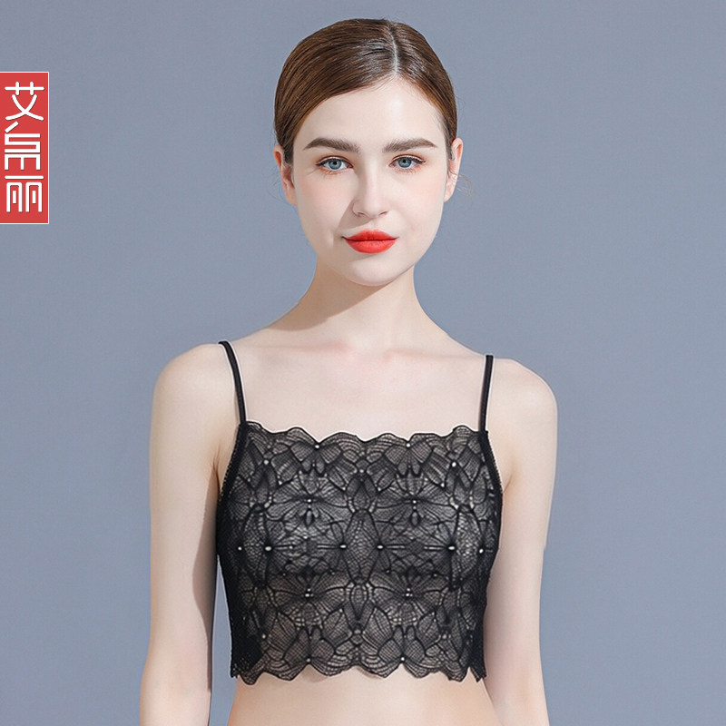 蕾丝抹胸防走光内搭 背心裹胸内衣女夏吊带打底短款半截t恤上衣薄