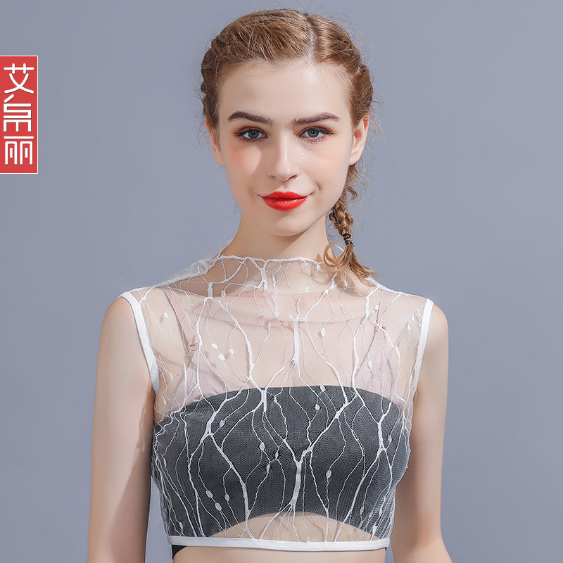 蕾丝秋季夏天薄款透视内搭假领子图片