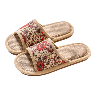 宾馆酒店一次性拖鞋室内家居待客高档防滑家用男女四季亚麻美容院