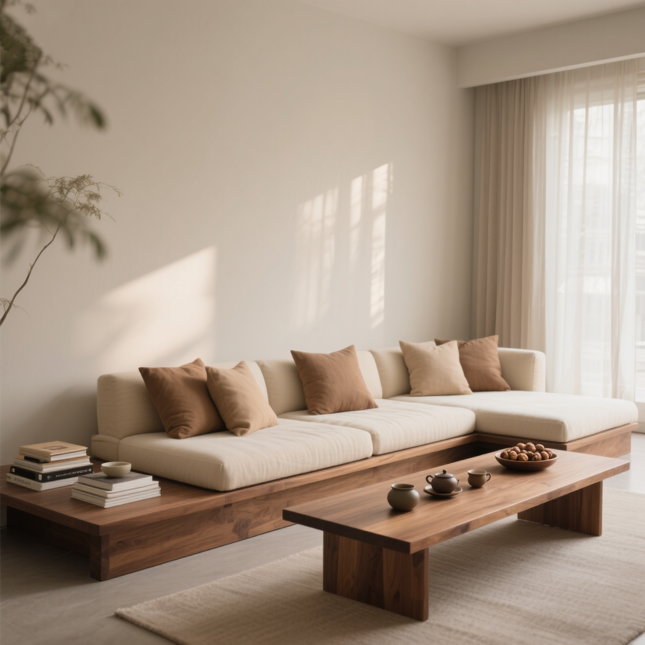 宋式美学北美白蜡木黑胡桃木2025设计师同款沙发实木客厅酒店家具