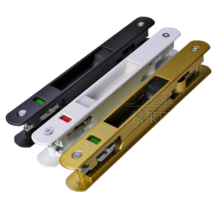 溢溢隆铝合金移门钩锁双面条形锁阳台玻璃推拉门锁老式90移门锁扣