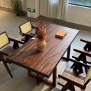 南美胡桃木实木大板茶桌茶台原木客厅书桌别墅餐桌