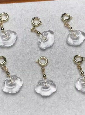 天然白水晶如意小滴溜 约13毫米 diy配饰简约百搭礼物