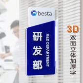 双面办公室标牌立式 门牌立体字医院学校公司可更换科室牌定制 侧装
