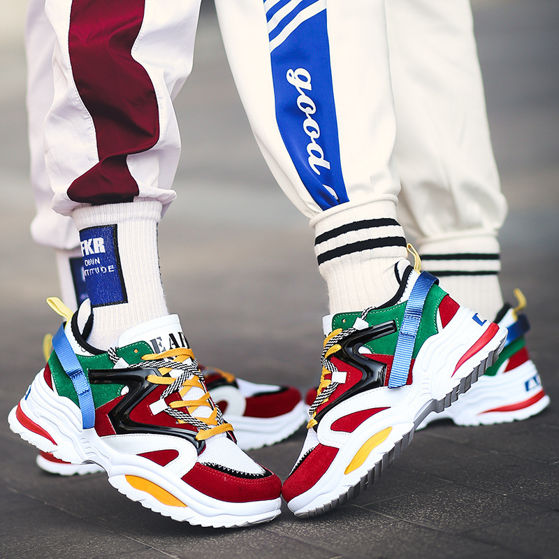 情侣老爹鞋子2025夏季休闲厚底韩版学生百搭秋季透气运动男鞋