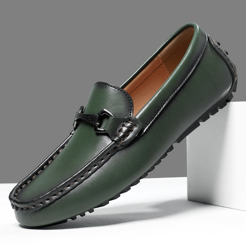 2025驾车男鞋男士休闲懒人一脚蹬大码韩版百潮流豆豆鞋英伦潮鞋