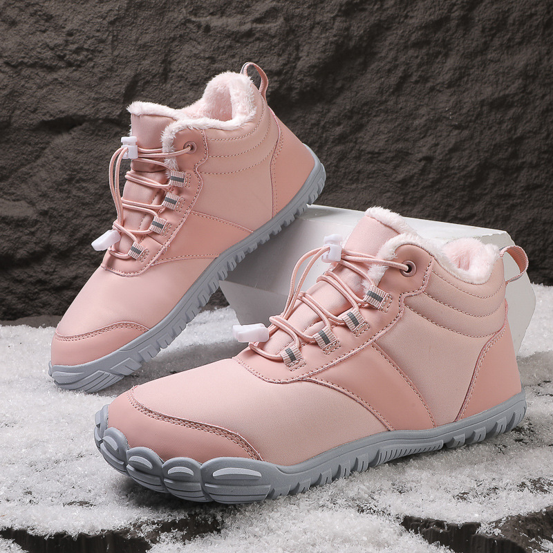 新款户外棉鞋加绒保暖鞋男女休闲运动棉靴大码中筒加厚雪地靴