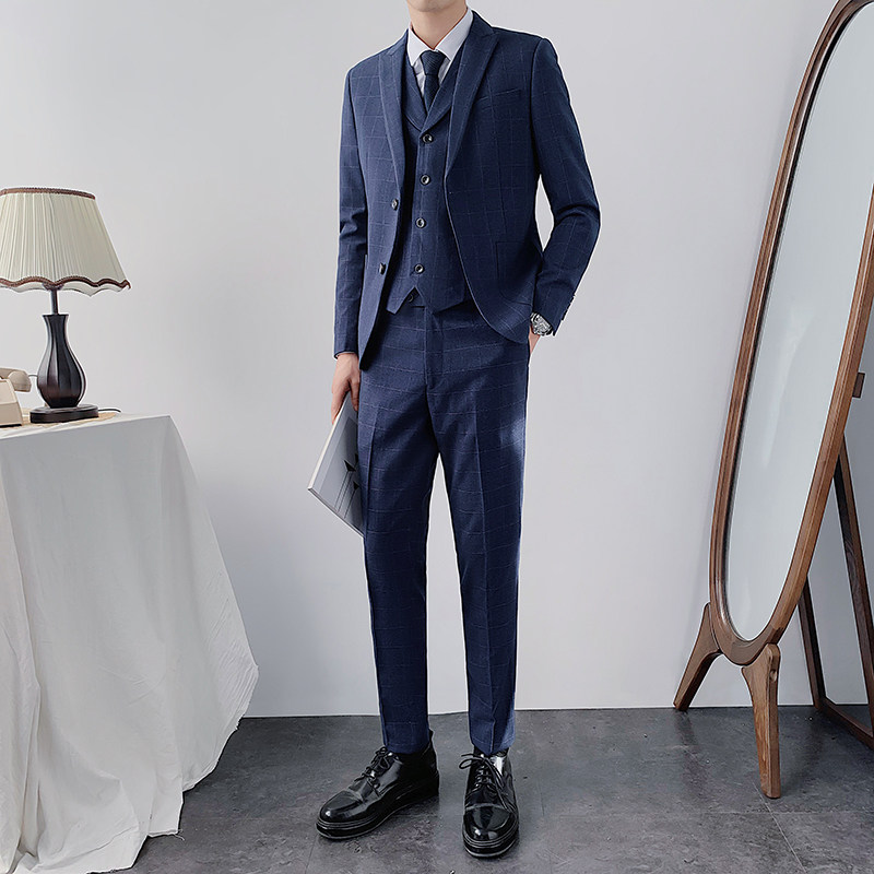 秋冬新款轻奢男士商务西装套装礼服西服三件套SJT851-P260,男装西服套装,星座1012