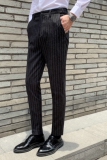 男士西裤长裤绅士英伦条纹休闲裤韩版修身西裤K809-P70，男装西裤，星座1012