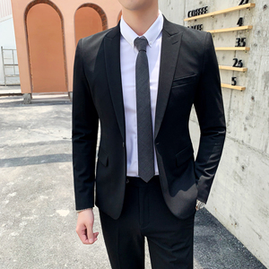 纯色西装套装两件套商务质感修身潮流西服LJT803-P220图片