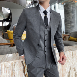 帅气立领西装套装硬汉西服三件套休闲商务宴会礼服SJT833-P260，男装西服套装，星座1012