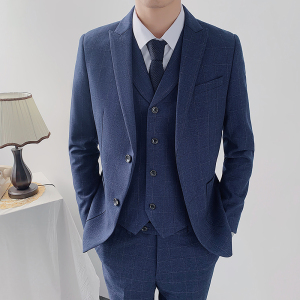 秋冬新款轻奢男士商务西装套装礼服西服三件套SJT851-P260图片