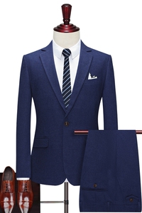 商务休闲西装男套装两件套修身西服LJT838-P145  上衣95 裤子50图片