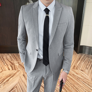 黑色职业西装两件套男士西服英伦商务修身1012-LJT803-230图片