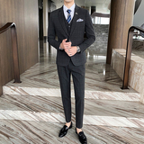 西装男套装三件套新郎结婚礼服格子商务正装职业1012-SJT830，男装西服套装，星座1012