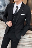 西装男套装新郎结婚礼服职业商务正装西服三件套1012-SJT831-P260，男装西服套装，星座1012