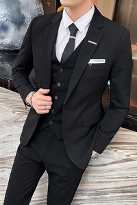 西装男套装新郎结婚礼服职业商务正装西服三件套1012-SJT831-P260图片