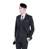条纹西装三件套男套装商务休闲新郎结婚西服SJT825-P260，男装西服套装，星座1012
