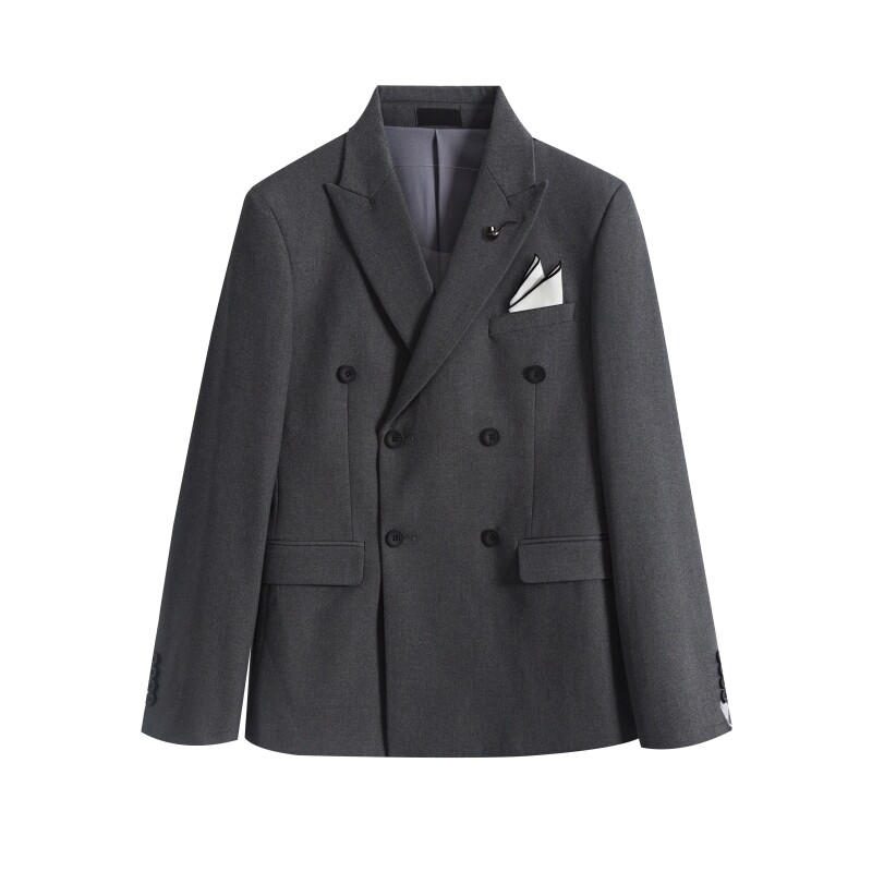 双排扣西装男套装主持人司仪三件套修身西服礼服休闲SJT806-P260,男装西服套装,星座1012