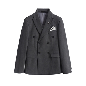 英伦修身双排扣西装男套装三件套礼服休闲潮流礼服SJT806-P260图片