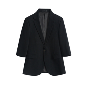 夏季薄款英伦中袖西服套装男士七分袖西装三件套礼服 SJT802-P255图片