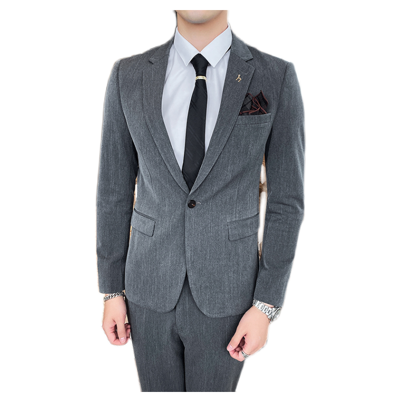 男士修身西服两件套英伦帅气西装新郎结婚礼服商务潮LJT817-P200,男装西服套装,星座1012