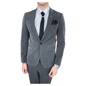 男士修身西服两件套英伦帅气西装新郎结婚礼服商务潮LJT817-P200图片