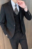 秋冬新款男士英伦西服套装男三件套修身帅气礼服SJT820-P260，男装西服套装，星座1012