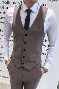 新款西装马甲男时尚西服小坎肩发型师伴郎正装礼服1012-M805-P55图片