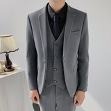 2025秋冬新款西装男套装修身西服商务新郎三件套1012-SJT817-P260，男装西服套装，星座1012