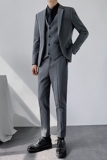 2025秋冬新款西装男套装修身西服商务新郎三件套1012-SJT817-P260，男装西服套装，星座1012