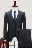 格子西装男套装商务职业休闲礼服新郎结婚轻熟绅士西服潮婚礼，男装西服套装，星座1012