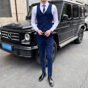 男士马甲新郎结婚西服职业韩版修身马夹伴郎团礼服 1012-M811-P60图片