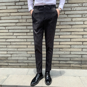 男士长裤绅士英伦条纹休闲裤韩版修身西裤 1012-K809-P75图片