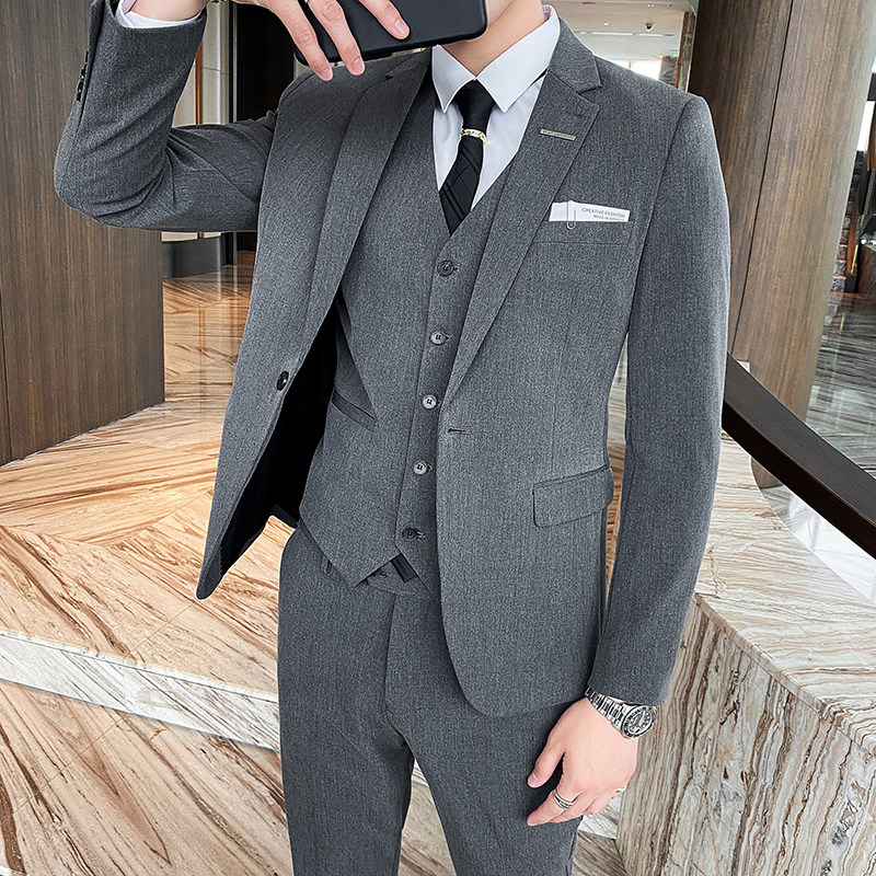 秋冬新款西服男套装三件套商务休闲西装礼服SJT831-P230,男装西服套装,星座1012