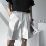 夏季象牙白色男短裤腰带西装裤宽松阔腿纯色质感五分裤K121-p65,男装牛仔裤,星座1012,四季星座 夏季象牙白色男短裤腰带西装裤宽松阔腿纯色质感五分裤K121-p65,男装牛仔裤,星座1012,四季星座