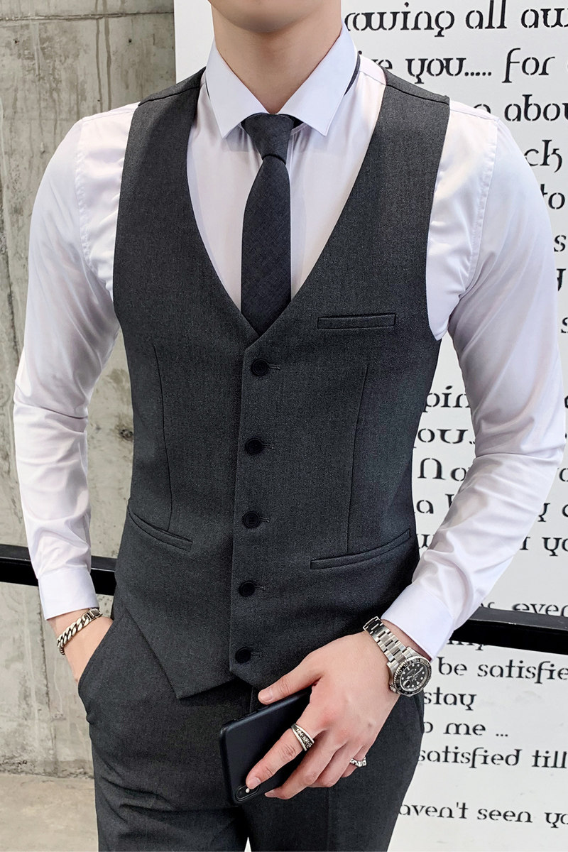 韩版修身西服马甲绅士休闲西装坎肩伴郎发型师套装1012-M805,男装背心/马甲,星座1012