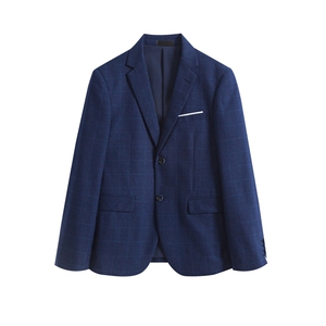 秋冬韩版修身英伦格子男士西服套装三件套结婚礼服 SJT811-P280图片