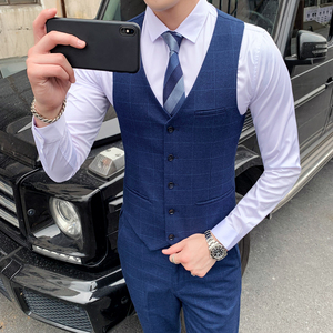 男士马甲新郎结婚西服职业韩版修身马夹伴郎团礼服 1012-M811-P60图片